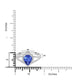 1.75ct AAAA Pear Tanzanite Ring With 0.45 cttw Diamond in 14K White Gold