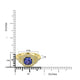 1.65ct AAAA Cushion Tanzanite Ring With 0.23 cttw Diamond in 14K Yellow Gold