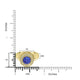 1.94ct AAAA Round Tanzanite Ring With 0.45 cttw Diamond in 18K Yellow Gold