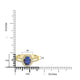 1.45ct AAAA Oval Tanzanite Ring With 0.41 cttw Diamond in 14K Yellow Gold