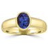 1.11ct AAAA Oval Tanzanite Ring in 18K Yellow Gold