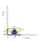 2.3ct AAAA Trillion Tanzanite Ring With 0.05 cttw Diamond in 14K Yellow Gold