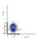 6.12ct AAAA Oval Tanzanite Ring With 1.08 cttw Diamond in 14K Yellow Gold