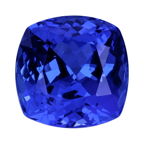 8.69ct Cushion Certified AAAA Tanzanite Gemstone 11.80x11.80mm