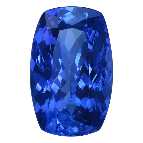 5.50ct Cushion Certified AAAA Tanzanite Gemstone 14.27x9.13mm