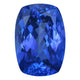 5.13ct Cushion Certified AAAA Tanzanite Gemstone 12.93x8.97mm