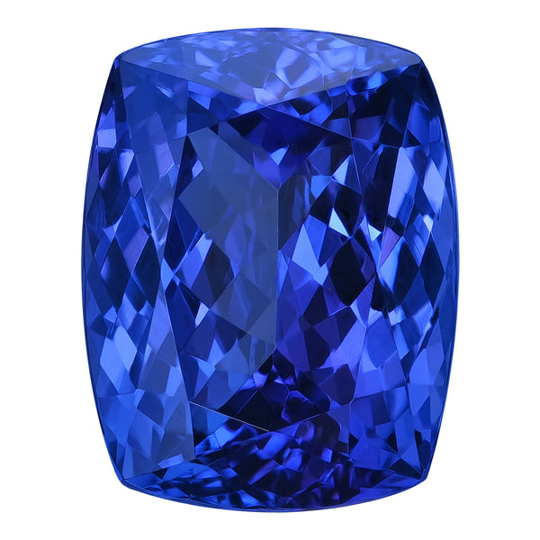 7.37ct Cushion Certified AAAA Tanzanite Gemstone 13.03x10.17mm