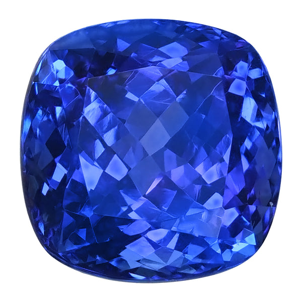 5.51ct Cushion Certified AAAA Tanzanite Gemstone 9.79x9.83mm