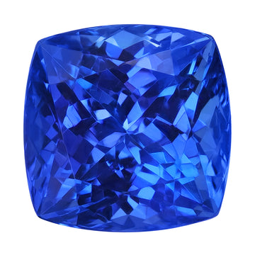 8.07ct Cushion Certified AAAA Tanzanite Gemstone 11.06x11.06mm