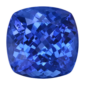 12.55ct Cushion Certified AAAA Tanzanite Gemstone 14.00x14.00mm