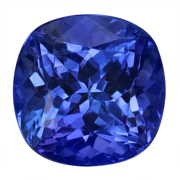 2.25ct AAA Cushion Certified Tanzanite Gemstone 8.00mm