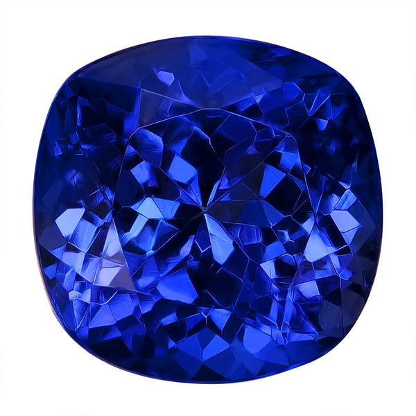 2.25ct AAAA Cushion Certified Tanzanite Gemstone 8.00mm