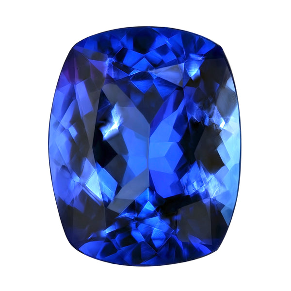 3.66ct AAAA Cushion Tanzanite Gemstone 10.98x8.85mm