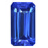 6.27ct Emerald cut Certified AAAA Tanzanite Gemstone 14.09x7.89mm