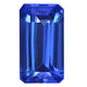 6.27ct Emerald cut Certified AAAA Tanzanite Gemstone 14.09x7.89mm