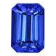 5.45ct Emerald cut Certified AAAA Tanzanite Gemstone 11.84x7.94mm