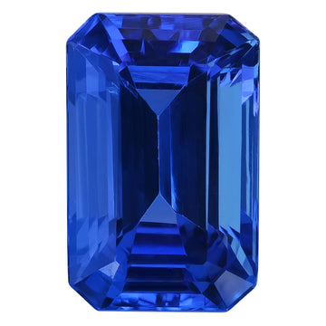 6.26ct Emerald cut Certified AAAA Tanzanite Gemstone 12.85x8.30mm