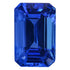 6.26ct Emerald cut Certified AAAA Tanzanite Gemstone 12.85x8.30mm