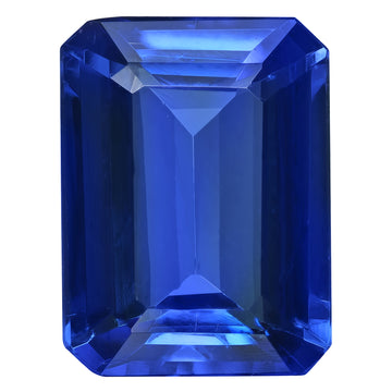 5.98ct Emerald cut Certified AAAA Tanzanite Gemstone 12.27x9.19mm