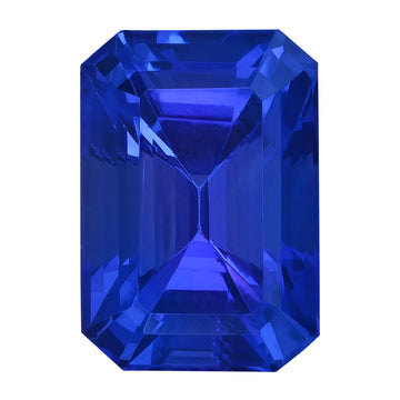11.56ct Emerald cut Certified AAAA Tanzanite Gemstone 14.80x10.30mm