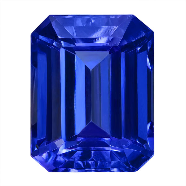 2.50ct AAA Emerald cut Certified Tanzanite Gemstone 9.00x7.00mm