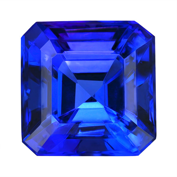 8.55ct AAAA Emerald Cut Tanzanite Gemstone 10.85x10.85mm