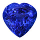 8.61ct Heart Certified AAAA Tanzanite Gemstone 13.12x12.91mm