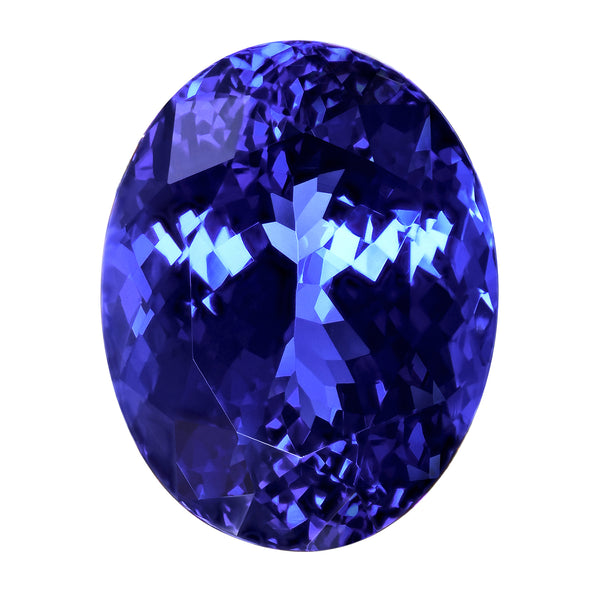 52.34ct Oval Certified AAAA Tanzanite Gemstone 25.00x19.75mm