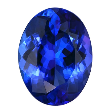 3.79ct AAAA Oval Tanzanite Gemstone 11.82x8.91mm