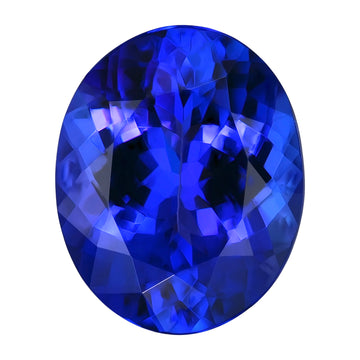 6.20ct AAAA Oval Tanzanite Gemstone 12.70x10.28mm