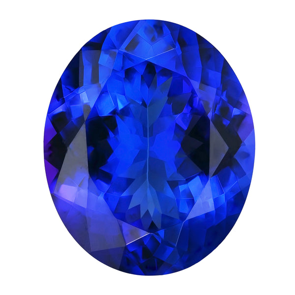 7.82ct AAAA Oval Tanzanite Gemstone 14.40x11.95mm