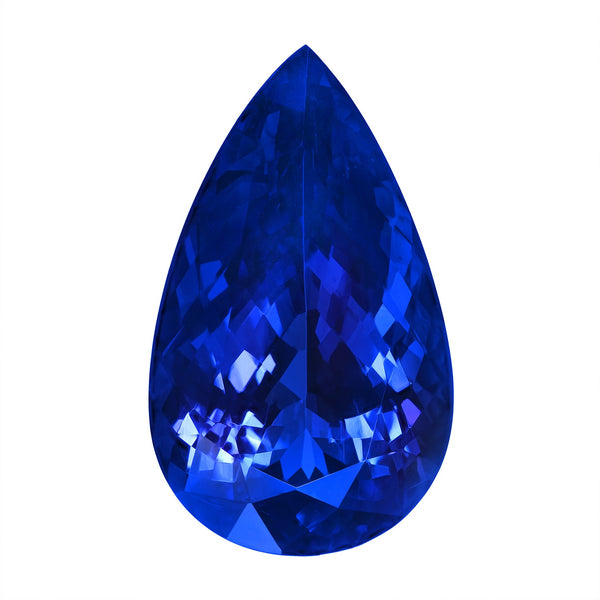 21.53ct Pear Shape AAAA Tanzanite Gemstone 25.00x15.06mm