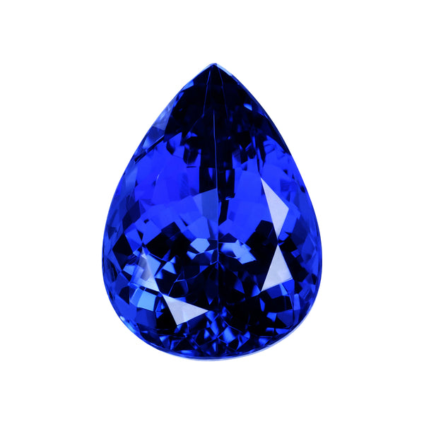 7.06ct Pear Certified AAAA Tanzanite Gemstone 14.00x10.20mm