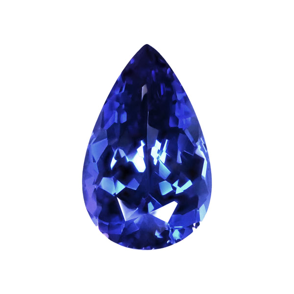 5.76ct Pear Certified AAAA Tanzanite Gemstone 15.30x9.70mm