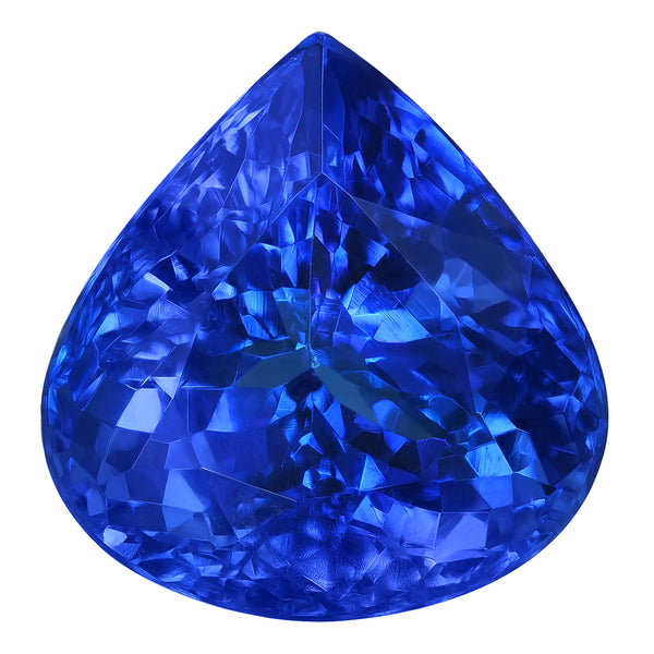 5.26ct Pear Certified AAAA Tanzanite Gemstone 10.94x10.47