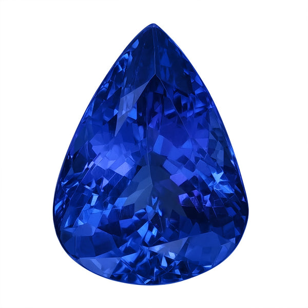 4.90ct Pear Shape Certified AAAA Tanzanite Gemstone 13.00x9.60mm