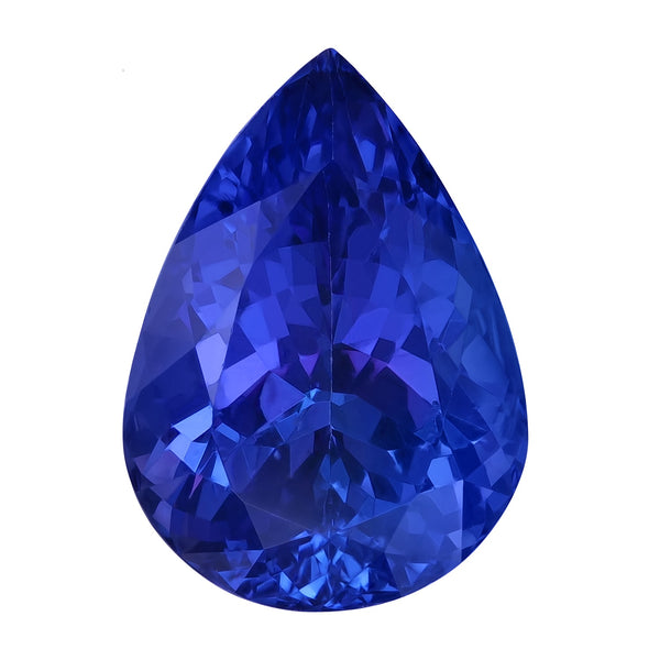 13.04ct Pear Shape Certified AAAA Tanzanite Gemstone 17.60x12.70mm