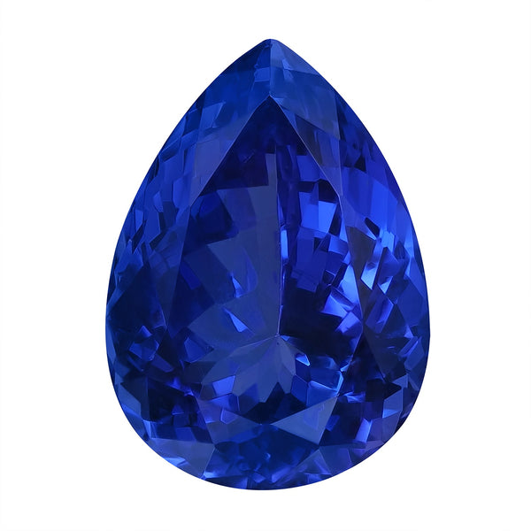 10.72ct Pear Shape Certified AAAA Tanzanite Gemstone 16.80x12.30mm