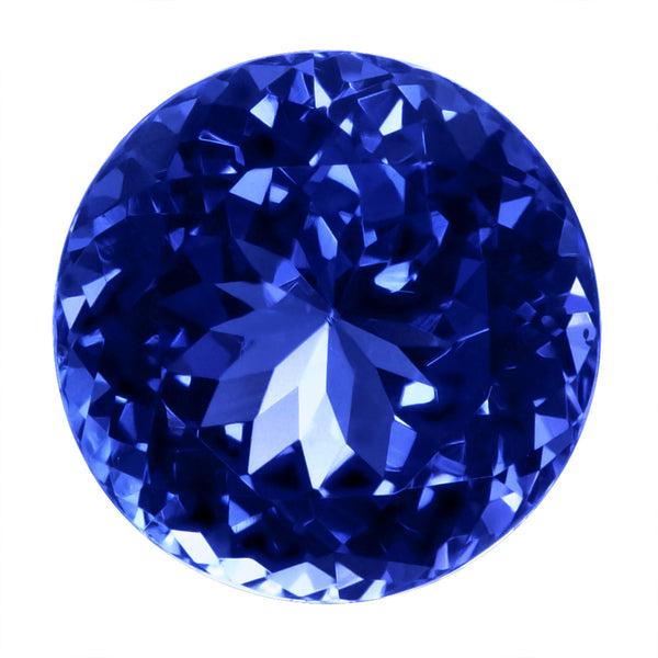 7.38ct Round Certified AAAA Tanzanite Gemstone 11.55x11.55mm