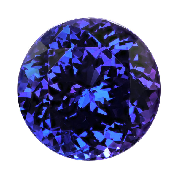 68.86ct Round Certified AAAA Tanzanite Gemstone 23.60x23.60mm