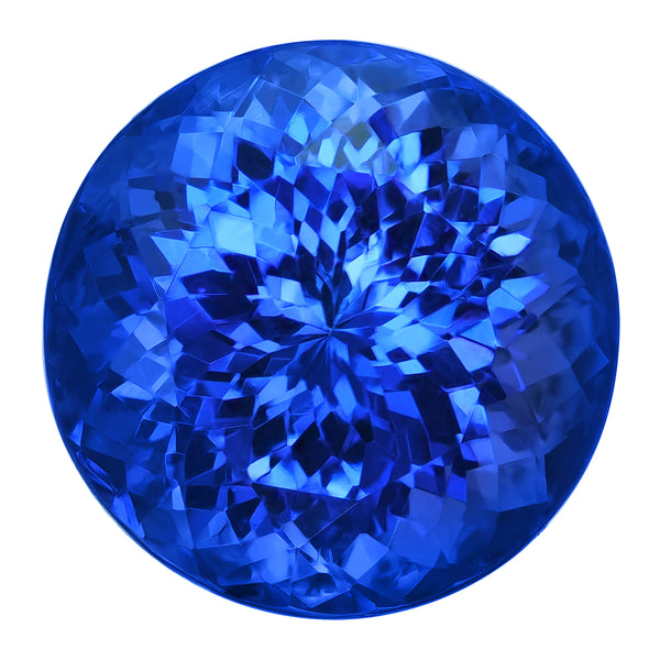 8.97ct Round Certified AAAA Tanzanite Gemstone 12.70mm