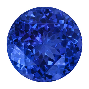12.32ct Round Certified AAAA Tanzanite Gemstone 14.00x14.00mm