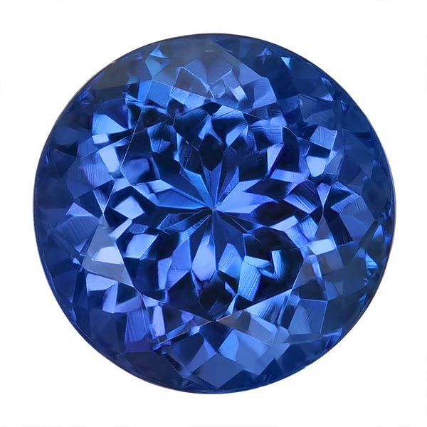 1.50ct AAAA Round Certified Tanzanite Gemstone 7mm