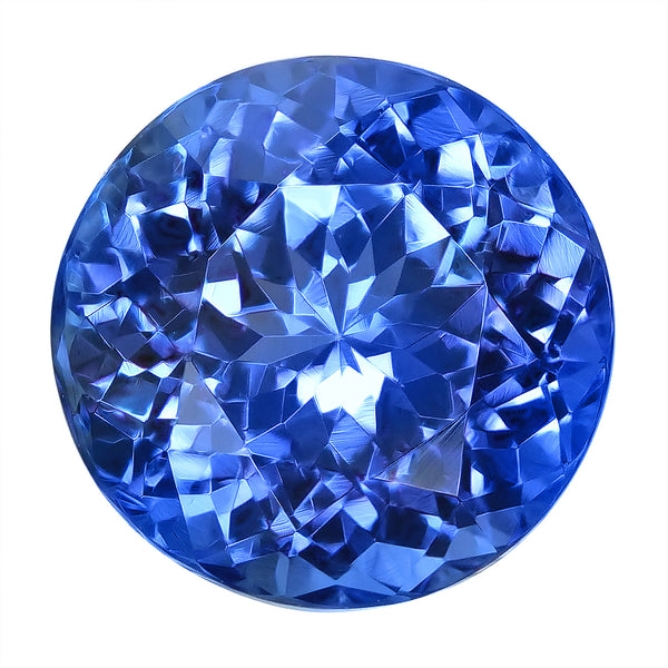 3.25ct AA Round Certified Tanzanite Gemstone 9mm