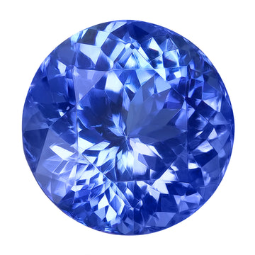 4.50ct AA Round Certified Tanzanite Gemstone 10mm
