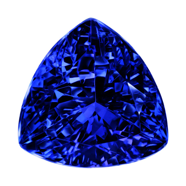 7.04ct Trillion Certified AAAA Tanzanite Gemstone 12.50x12.50mm