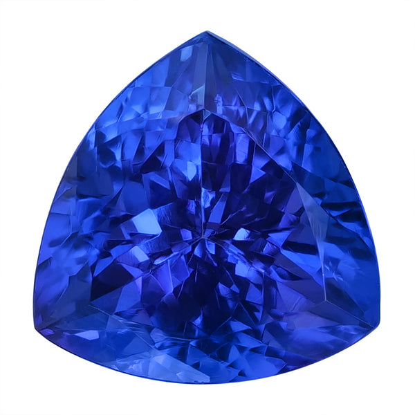 4.12ct Trillion Certified AAAA Tanzanite Gemstone 10.00x10.00mm