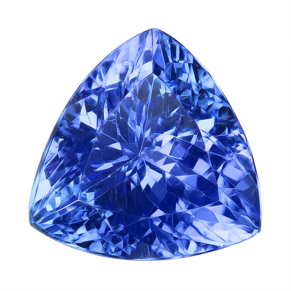 3.75ct AA Trillion Certified Tanzanite Gemstone 10mm