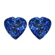 3.80ct AAAA Matched Pair Heart Certified Tanzanite Gemstone 7.80mm