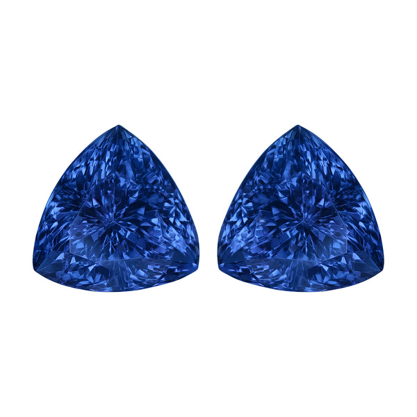 9.33ct AAAA Matched Pair Trillion Tanzanite Gemstone 10.50x10.50mm